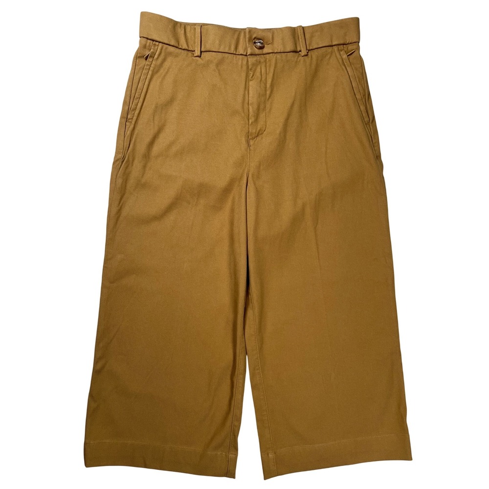 Spanx Stretch Twill Crop Wide Leg 2.0 Pants Women XL Petite Flax Brown NWT